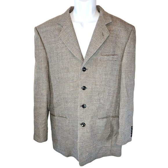 Bob Mackie for Men Brown Blazer Suit Jacket Size 42L 42 Long Wool - Picture 1 of 4